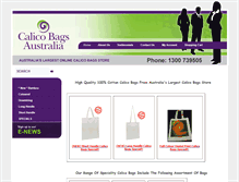 Tablet Screenshot of calico-bags.com.au